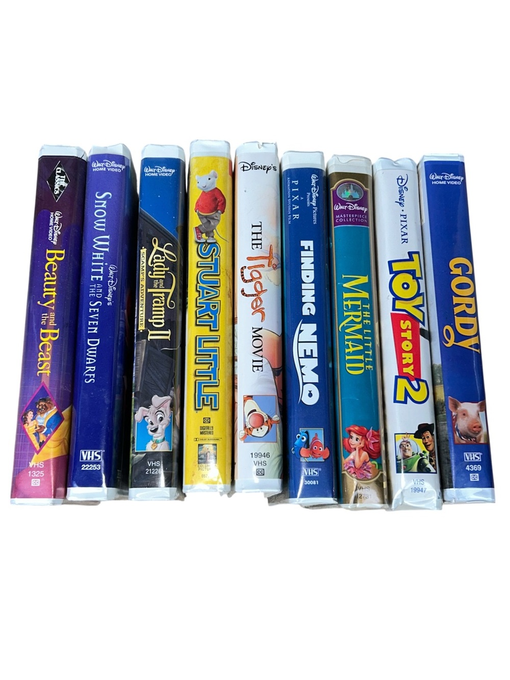 Disney VHS Vintage Lot of 9 Movies, Toy Story 2, Lil Mermaid, Beauty & Beast